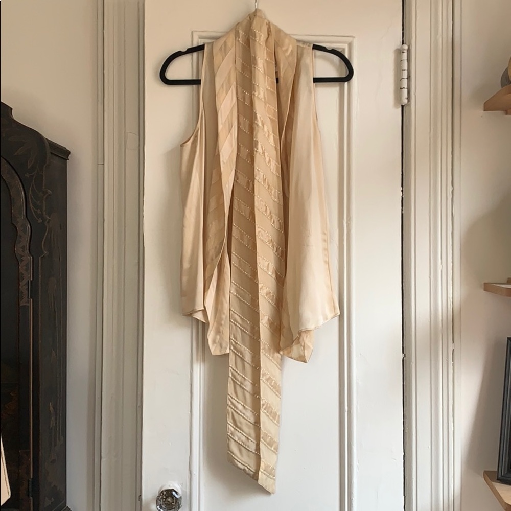 Max Mara 100% Silk blouse with neck scarf